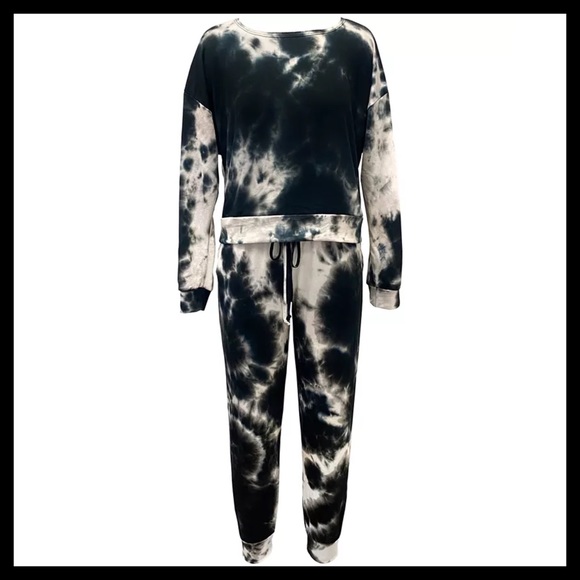 JENNI Women's Tie-Dyed Loungewear Set Tie Dye - Picture 3 of 4